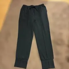 ブラック ウエストゴム ドロストパンツ