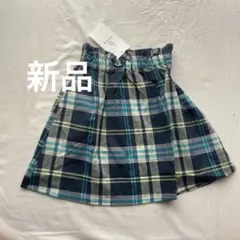 新品ブランシェス　チェック柄コットンスカート
