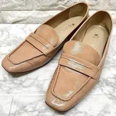 極美品✨DIANA❣️エナメルローファー 24.5cm ベージュ