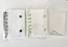 A7 リングバインダー 2個セット グリーン ブラック リフィル10枚 付き