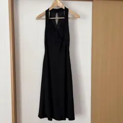 黒のロングドレス ノースリーブワンピース