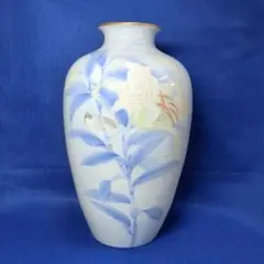 Y914 宮内庁御用達 深川製磁 官窯染付 花鳥紋花瓶 高さ38㎝ Y914 宮内庁御用達 深川製磁 官窯染付 花鳥紋花瓶 高さ38