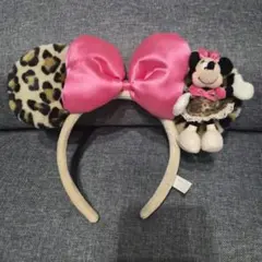 即日発送可能☆ミニー・マウス カチューシャ ヒョウ柄