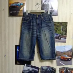 EDWIN エドウィン ブラック デニムショーツ ハーフパンツ 黒 28