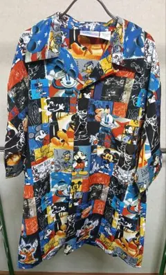 ✨日本未発売✨WDW限定！激レア ミッキー＆フレンズ 総柄アロハシャツ