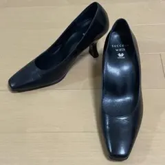 Wacoal success walk ブラック ハイヒール スクエアトゥ 23のサムネイル
