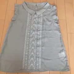 MAJESTIC LEGON 刺繍襟付きブラウス