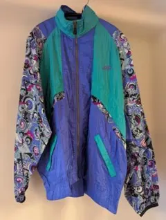 希少 90s-00s NIKE ナイロンジャケット L 総柄 マルチカラー