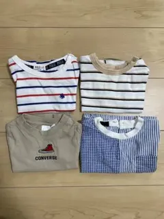 80cm 半袖Tシャツ 4枚セット 保育園着｜まとめ売り