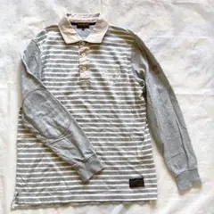 メンズ シャツ マックレガー グレー ストライプ ポロシャツ M