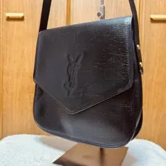 【希少】ヴィンテージ イヴサンローラン ショルダーバッグ カサンドラロゴ レザー