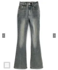 GRL セミフレアデニムパンツ cu508 グレー Sサイズ