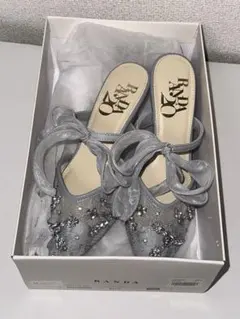 【値下げ】RANDA 20周年 2WAYミュール パンプス ランダ ブルー