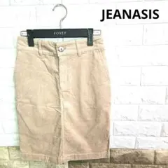 JEANASIS ベージュ コーデュロイ タイトスカート　Mのサムネイル