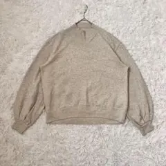 【アバクロンビー&フィッチ】ハイネックトレーナー アイボリー S TC182