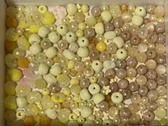ビーズセット イエロー・クリーム 約400g