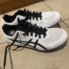 ASICS 陸上スパイク ホワイト×ブラック