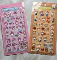 【正規品】マイメロディ・ハローキティ ボンボンドロップシール2シートセット