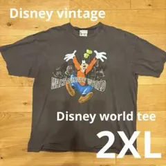 【美品】USA製ウォルトディズニーワールド ミッキーミニーグーフィーTシャツ半袖