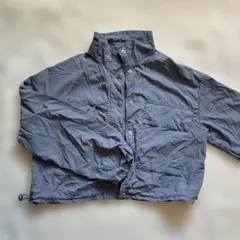 ZARA ナイロンジャケット ショート丈 グレー M レディース ブルゾン