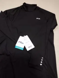 FILA ハイネック長袖Tシャツ ブラック　スポーツ全般ok