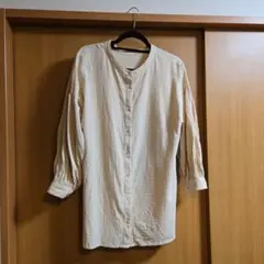 Samansa Mos2 ベージュ 長袖シャツ Fサイズ