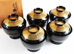 昭和レトロ 京漆匠 象彦 お椀 稲穂椀 五客揃い - メルカリ