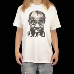 新品 ルイアームストロング トランペット サッチモ スウィング ジャズ Tシャツ
