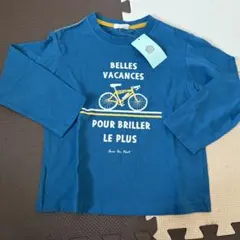 3can4on 自転車プリント 長袖カットソー 110