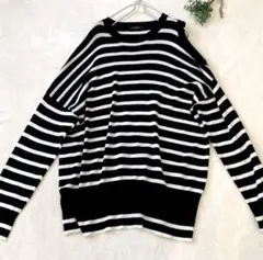 美品★ジーナシス★オフショルダー★肩出し★ゆったり★y2k★平成★ボーダー★白黒