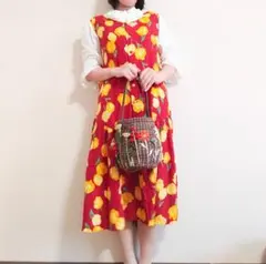 Francevintage フランス製 チューリップ レトロワンピ 森ガール