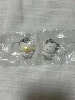 サンリオキャラクターズふわふわスノーポムポムプリン、ポチャッコ2個セット