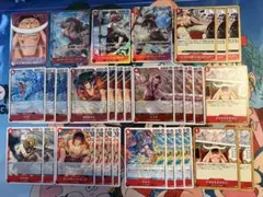 ワンピースカードゲーム 白ひげ海賊団 デッキパーツセット 赤青エース