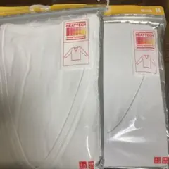 新品☆ユニクロ　ヒートテックVネック九分袖　M 2枚セット