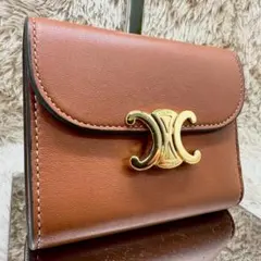 美品/付属品完備】CELINE ラージ トリオンフ金具 長財布 サーモピンク 