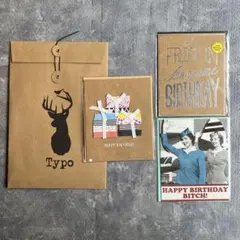 Typo オーストラリアバースデーカード メッセージカード 海外製