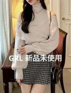 定価2,199円　カシュクールタートルネックニットトップス[ru1018]