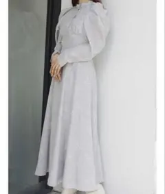 MERCURY DUO ドレープオープンショルダーフラワーワンピース