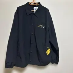 KAWS + WARHOL 黒ナイロンジャケット XL コーチジャケット