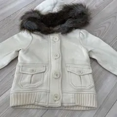 babyGAPファー付きホワイトジャケット95