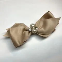 新品未使用　グログランリボン　ヘアクリップ