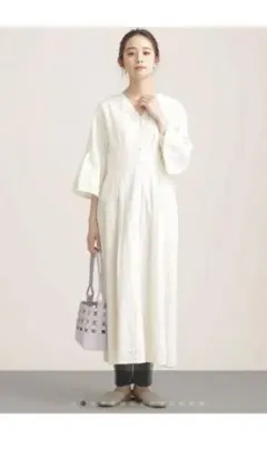 【新品】ナノ・ユニバース カットワークレースワンピース