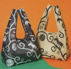 KALDI エコバッグ 黒 ベージュ 2色セット