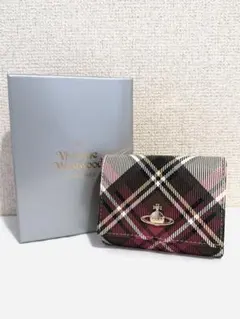【新品未使用】Vivienne Westwood 三つ折り財布 チェック 大人気