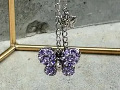 ANNA SUI アナスイ バタフライ ネックレス ブラック 蝶 ラインストーン