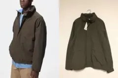 新品 L ダークブラウン ユニクロ ウィンドプルーフスタンドブルゾン