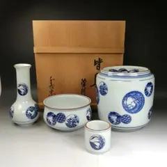 P826 皆具 『鈴木康月造』『染付ぶどう棚絵』 共箱 茶道具 - メルカリ