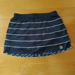 FILA テニススコート ネイビー ボーダー柄 Lサイズのサムネイル
