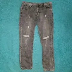 ZARA MAN ダメージ加工スキニージーンズ グレー 34