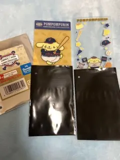 タイトーくじ　侍ジャパン×サンリオ　G賞クリアカードセット　ポムポムプリン